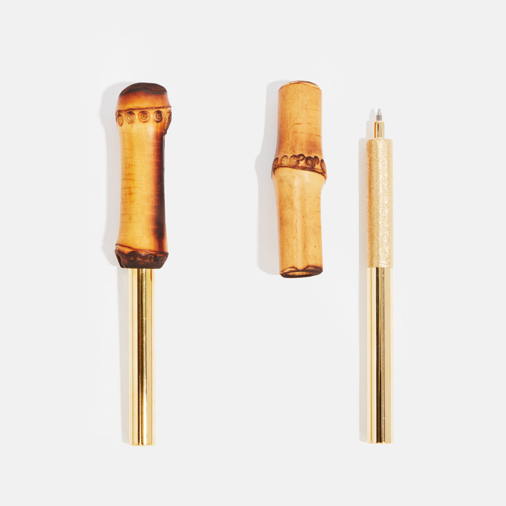 Brass & Cane Ballpoint Pen