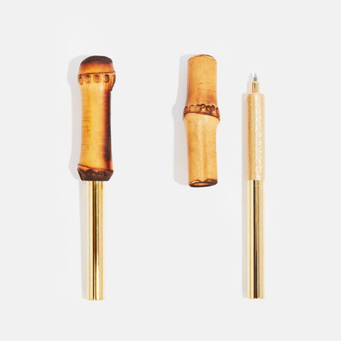 Brass & Cane Ballpoint Pen