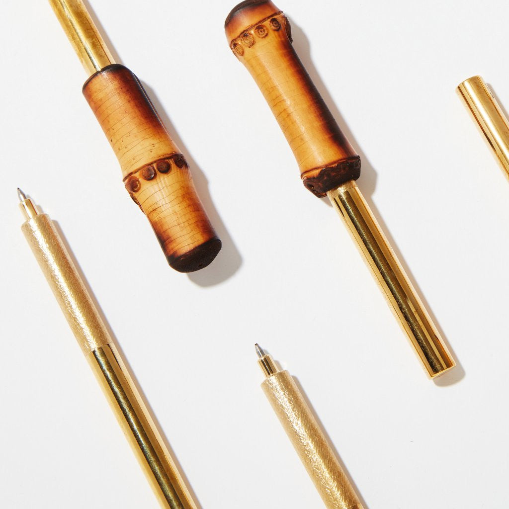 Brass & Cane Ballpoint Pen